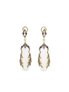 Cathy Waterman White Coral And Blue Sapphire Garland Earrings