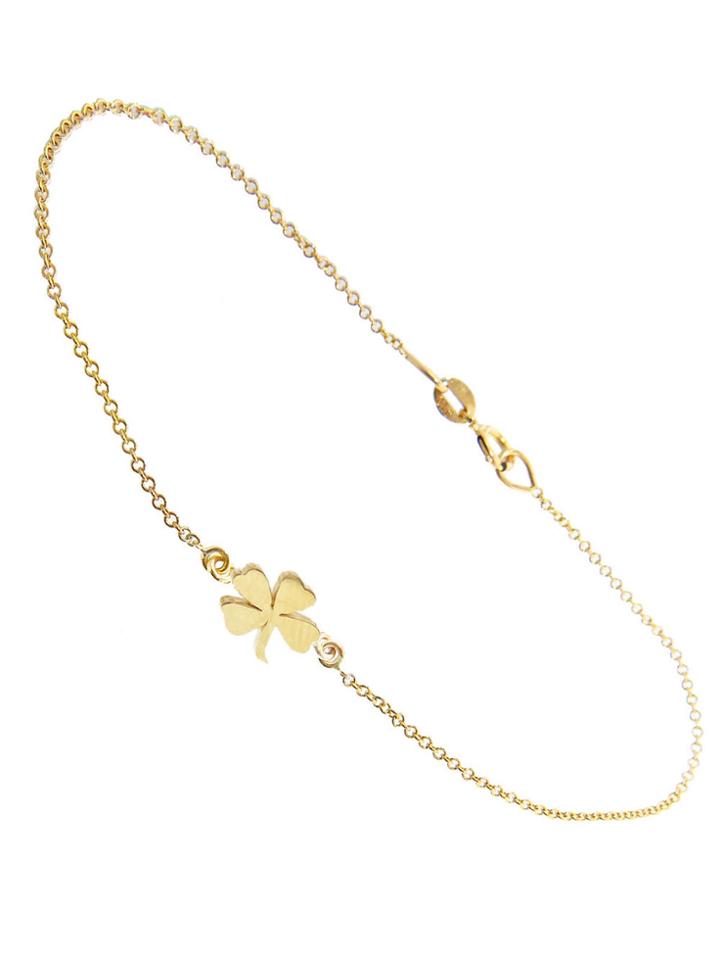 Jennifer Meyer Mini Clover Bracelet - Yellow Gold
