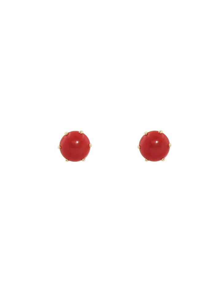 Jamie Joseph Large Red Coral Studs