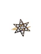 Blackbird And The Snow Diamond Blackened Star Ring - Yellow Gold