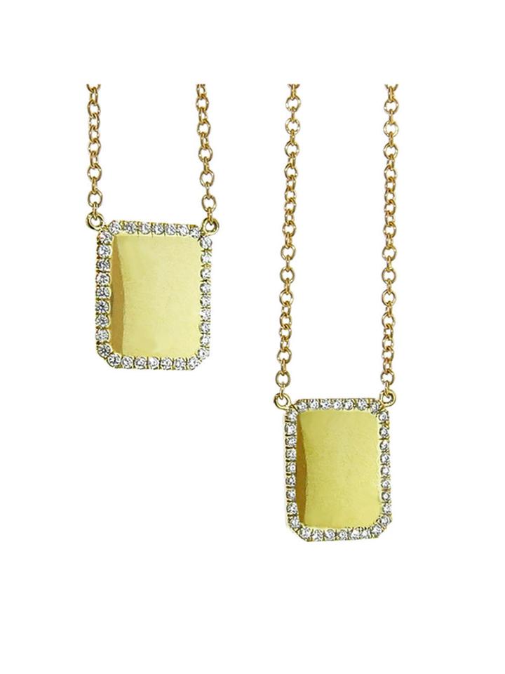 Finn Looking Glass Scapular - Designer Yellow Gold Necklace