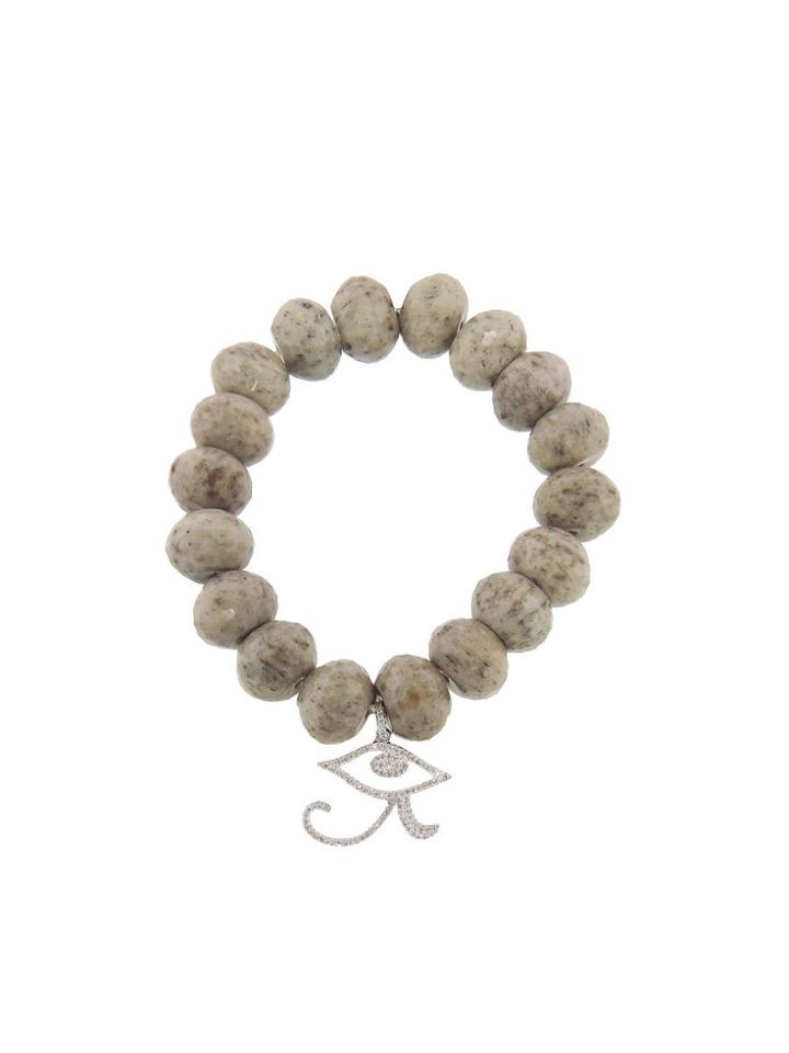 Sydney Evan Eye Of Ra On Jasper Beaded Bracelet