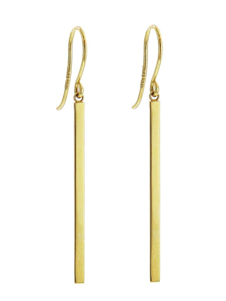 Jennifer Meyer Stick Earrings - Yellow Gold