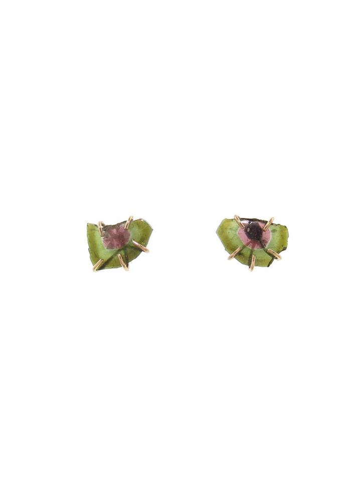 Melissa Joy Manning Watermelon Tourmaline Stud Earrings