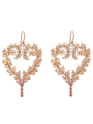 Laurent Gandini Corintio Heart Earrings - Rose Gold
