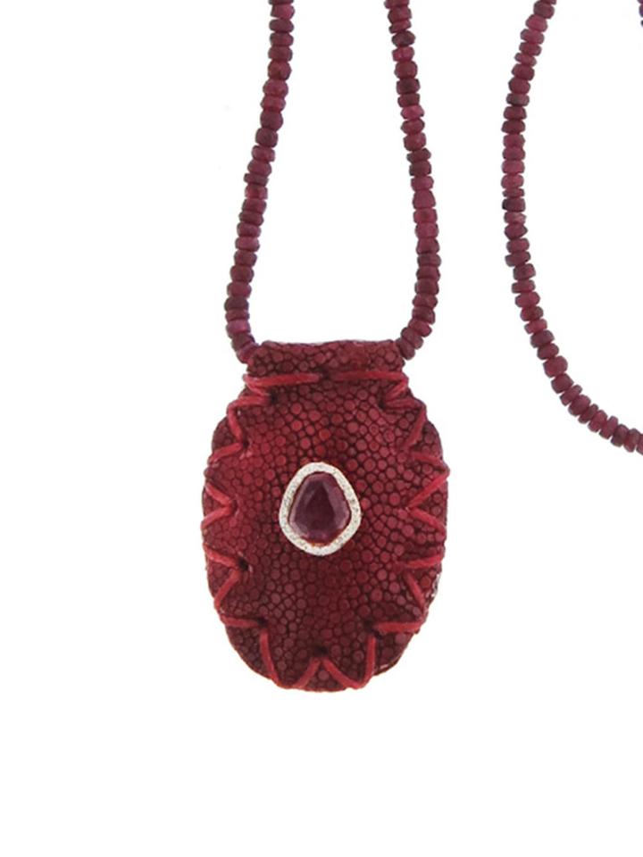 Jacquie Aiche Blessev - Ruby Red Amulet On Ruby