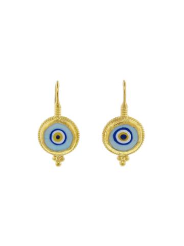 Ara Collection Sky Blue Evil Eye Earrings