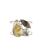 Melissa Joy Manning Nydigger Plume Agate, Labradorite, And Dendritic Quartz Cuff