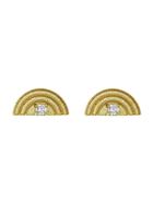 Andrea Fohrman Tiny Rainbow Studs - Yellow Gold