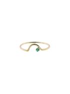 Wwake Arc Lineage Ring With Emerald