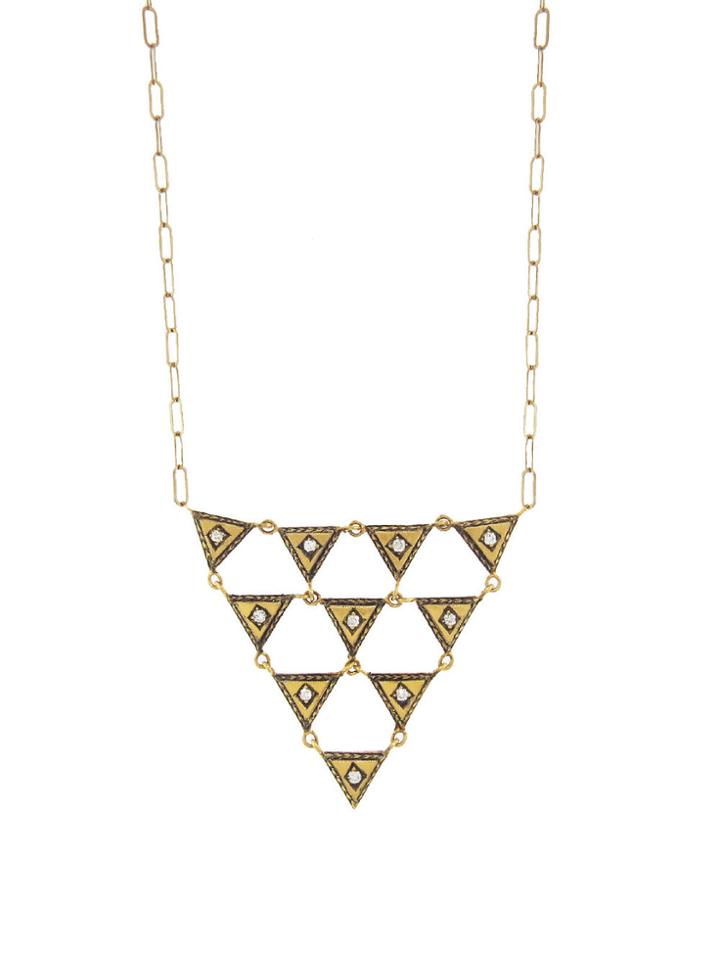 Cathy Waterman Triangle Mesh Necklace