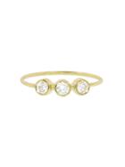 Jennifer Meyer Small Diamond Triplet Ring - Yellow Gold