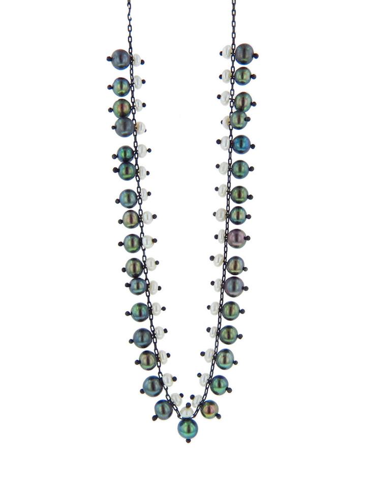 Ten Thousand Things White And Black Pearl Choker