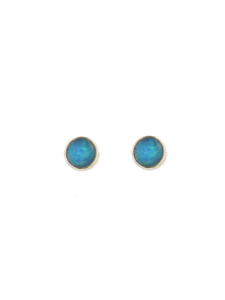 Jamie Joseph Small Round Opal Studs