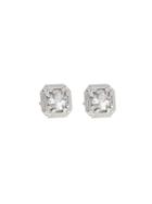 Megan Thorne Geo Studs With Rose Cut Diamonds - White Gold