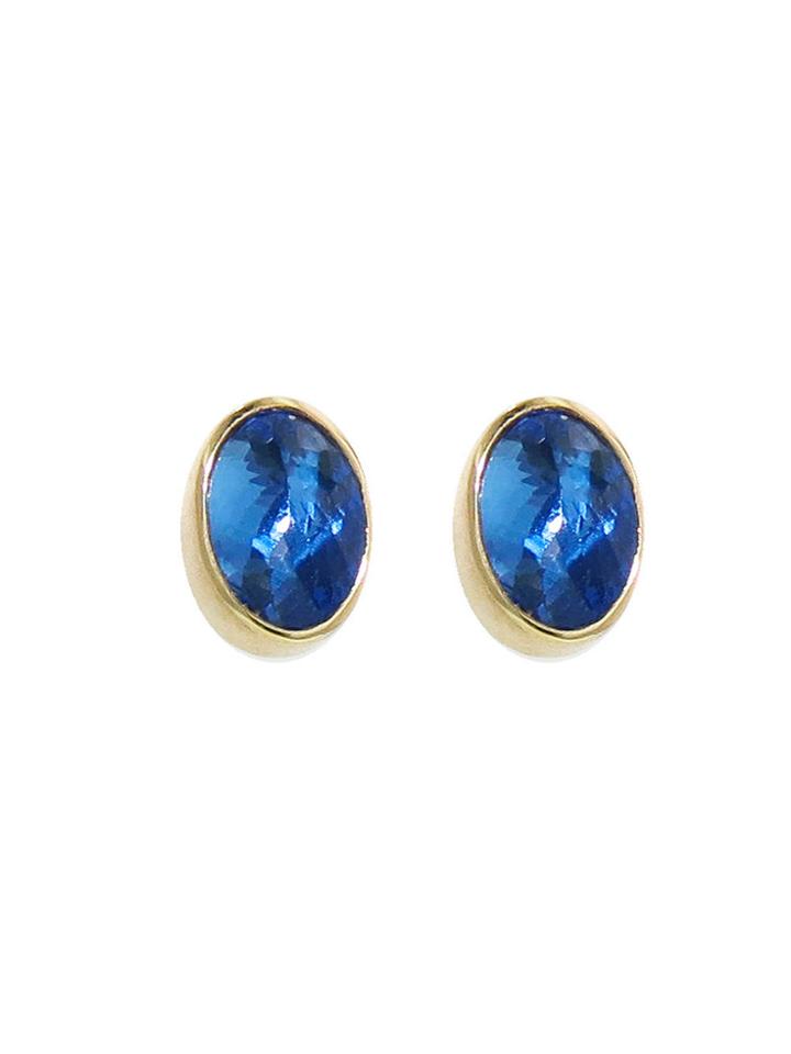 Jamie Joseph Tanzanite Oval Stud Earrings
