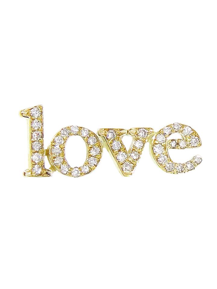 Jennifer Meyer Diamond Love Statement Stud - Yellow Gold