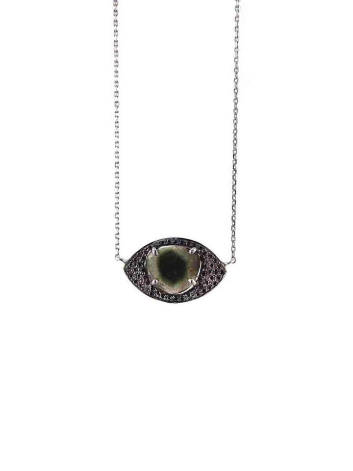 Celine Daoust Eye Necklace With Tourmaline And Black Diamonds