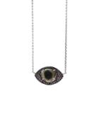 Celine Daoust Eye Necklace With Tourmaline And Black Diamonds