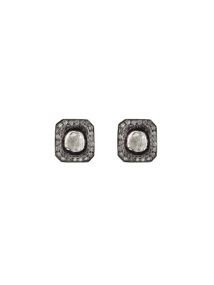 Himatsingka Elise Square Large Diamond Earrings