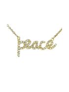 Sydney Evan Diamond Peace Necklace In Yellow Gold