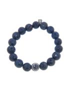 Sydney Evan Evil Eye Bead With Diamonds On Indigo Sapphires - White Gold