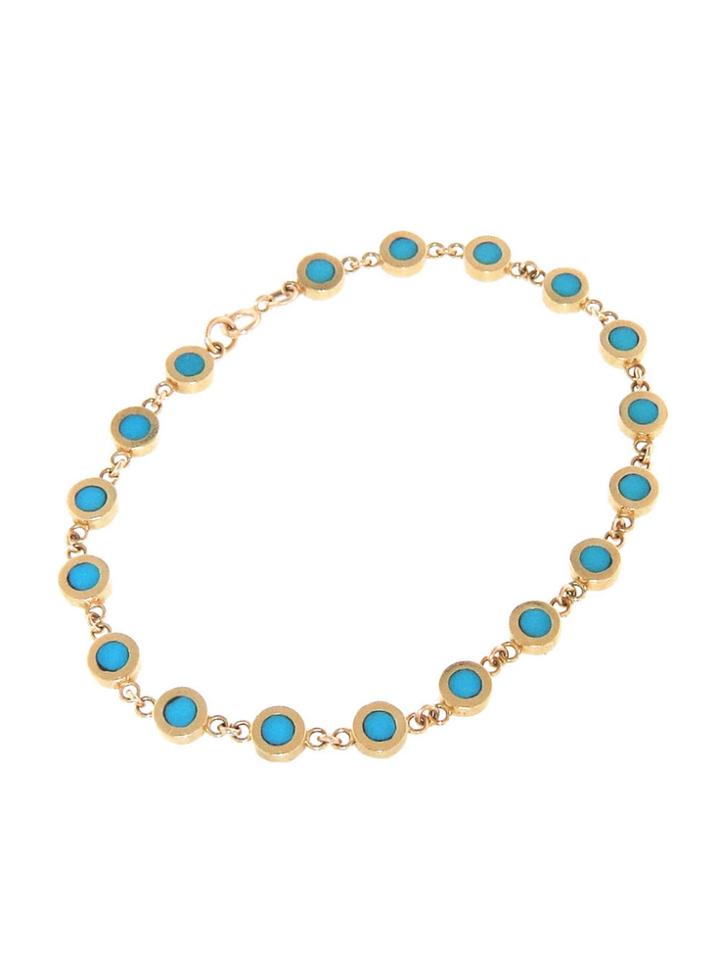 Jennifer Meyer Turquoise Mini Circle Link Bracelet
