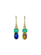 Irene Neuwirth Colombian Emerald And Lightning Ridge Earrings
