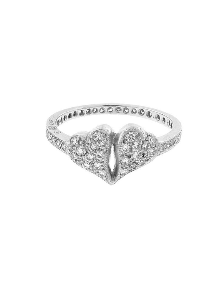 Cathy Waterman Double Heart Ring - Platinum