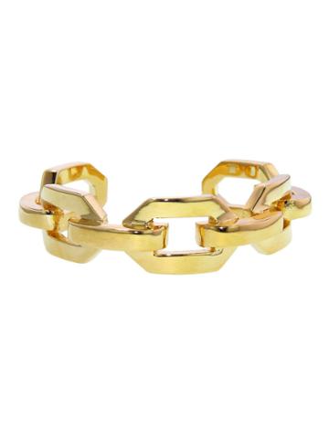 Jennifer Fisher Medium Flat Link Chain Cuff - Yellow Gold