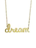 Sydney Evan Script Dream Necklace - Yellow Gold