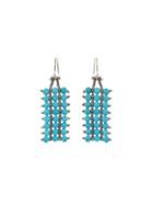 Ten Thousand Things Extra Long Studded Turquoise Earring
