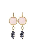 Cathy Waterman Rose Cut Pink Opal Earrings - 22 Karat Gold