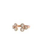 Sethi Couture Rose Cut Diamond Split Ring - Rose Gold