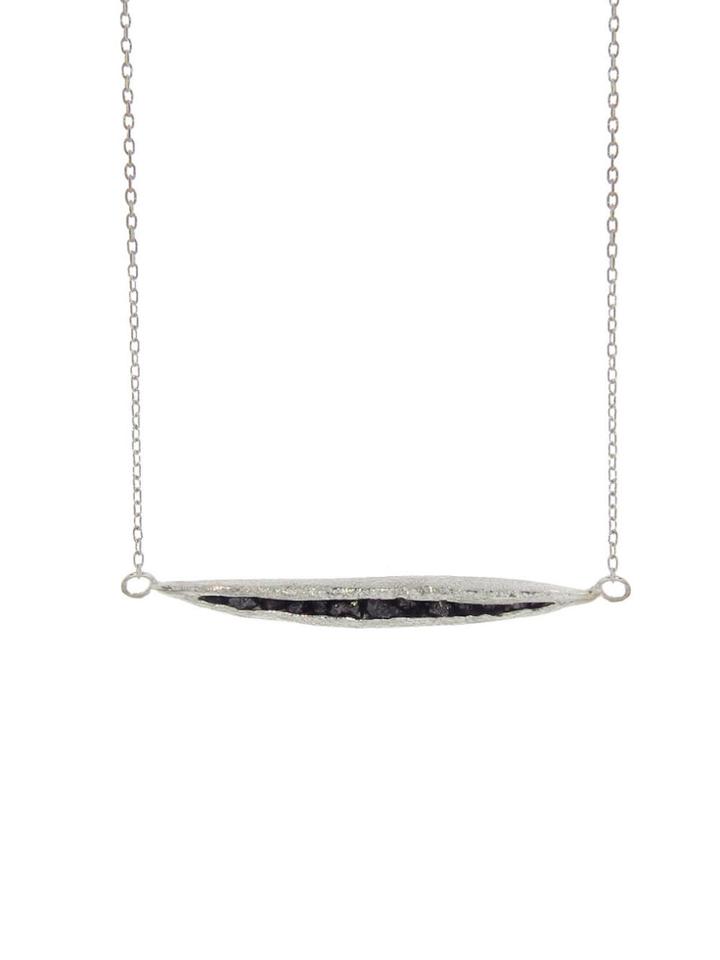 Ariko Split Pendant With Black Diamonds
