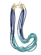 Royal Nomad Multi-strand Lapis And Turquoise Necklace