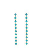 Jennifer Meyer Turquoise Bezel 10 Drop Earrings