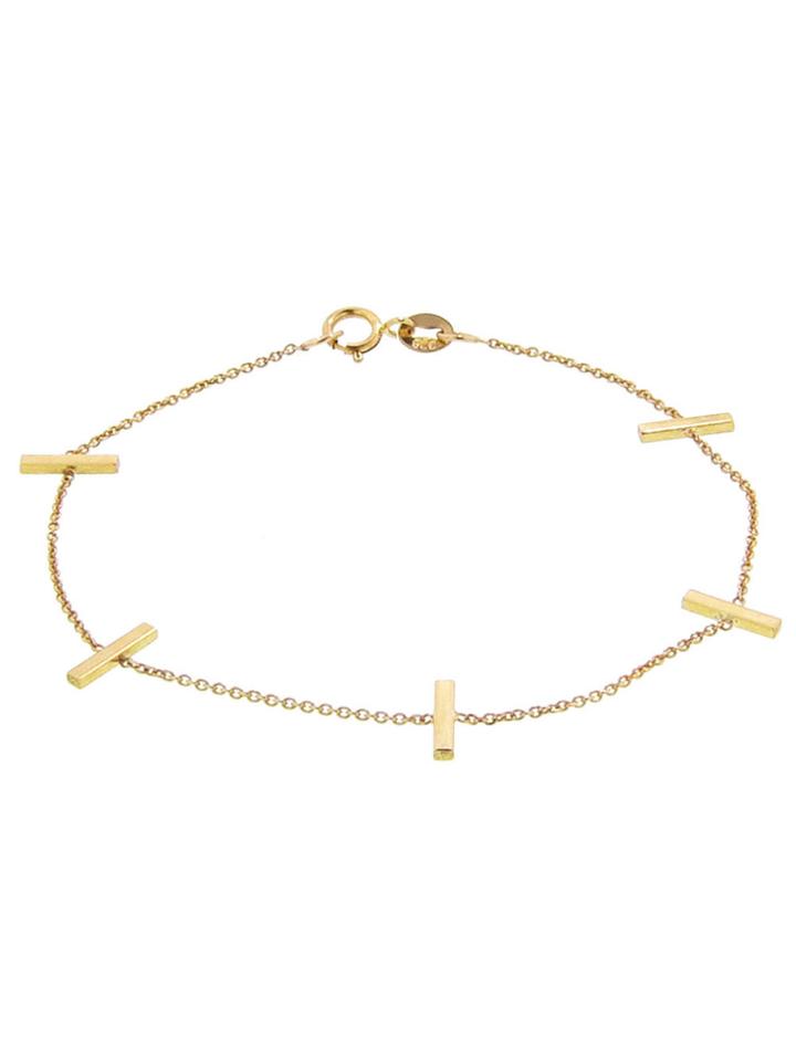 Jennifer Meyer Cross Bar Chain Bracelet - Yellow Gold
