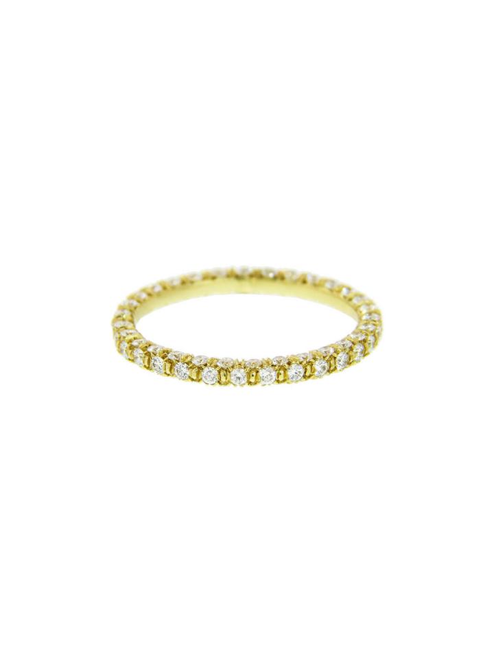 Finn Three Row Pave Diamond Ring - Yellow Gold