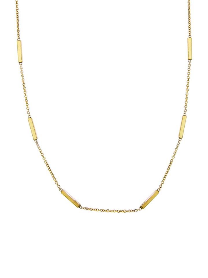Jennifer Meyer Bar Chain Necklace - Yellow Gold