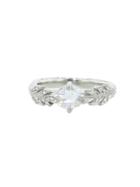 Cathy Waterman Oval Rose Cut Double Leaf Diamond Ring - Platinum