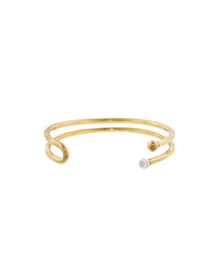 Ylang 23 Gold And Zircon Sphere Cuff