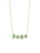 Yasuko Azuma Emerald And Diamond Necklace - Yellow Gold