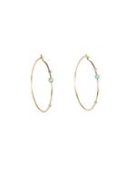 Wwake Four-step Opal And White Diamond Hoops