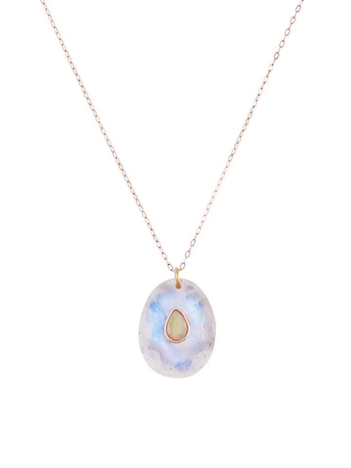 Pascale Monvoisin Moonstone And Opal Orso Necklace