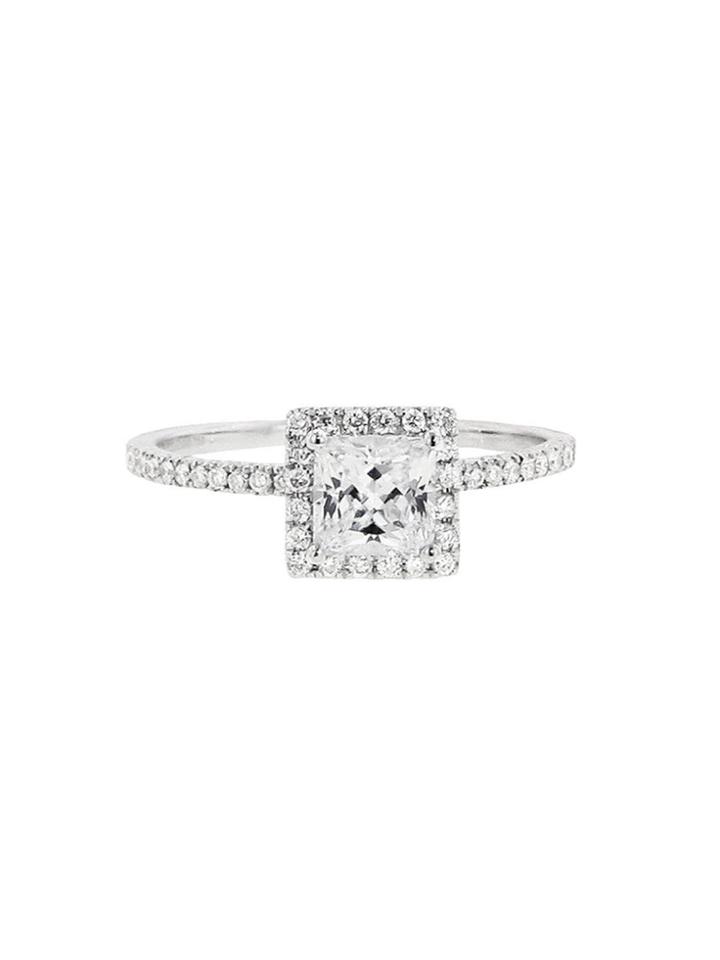 Hidalgo Princess Cut Diamond Solitaire Setting - White Gold