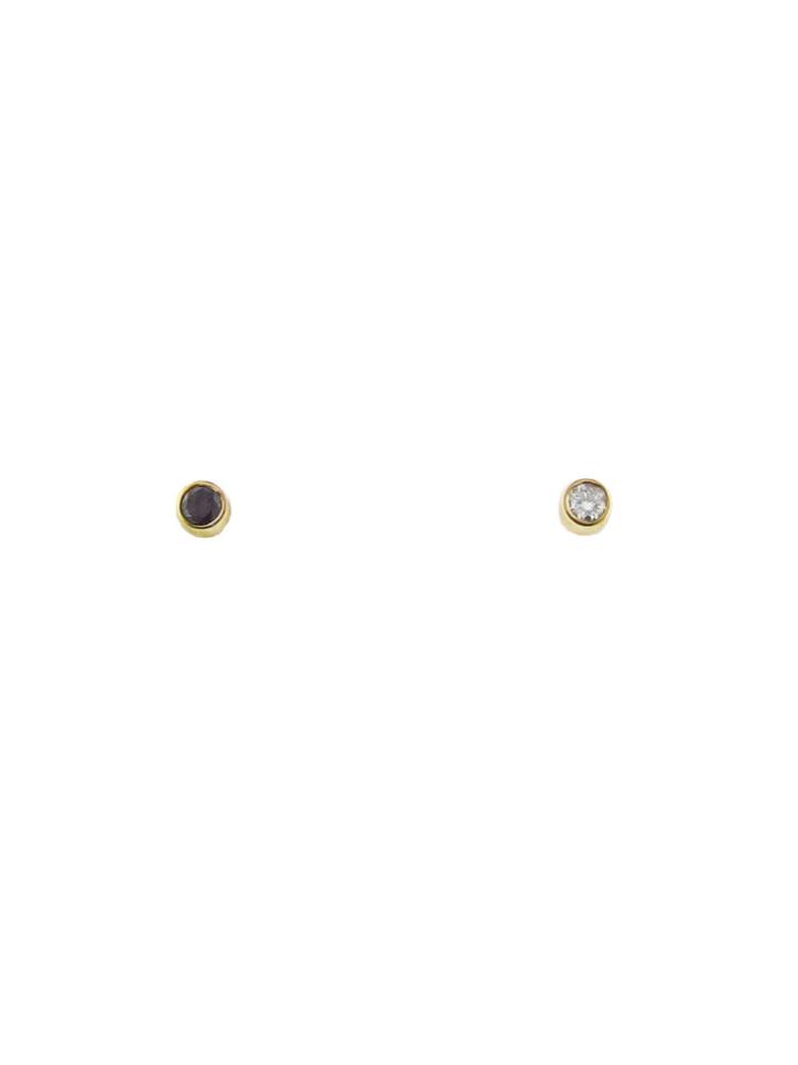 Finn Minor Obsessions Black And White Diamond Stud Earrings