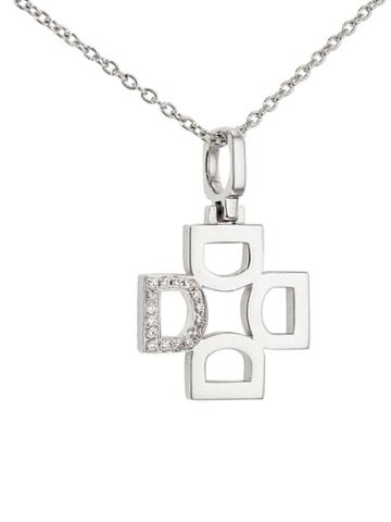 India Hicks Silver Love Letters Necklace With Diamonds - D - Oprah's Favorite Things