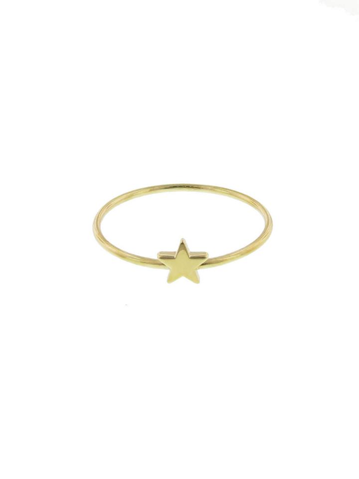 Jennifer Meyer Mini Star Ring - Yellow Gold