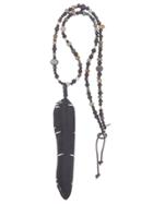 Catherine Michiels Black Horn Shaman's Feather Necklace